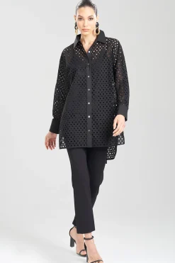 Natori Tops, Shirts & Tunics-Cotton Eyelet Oversized Top