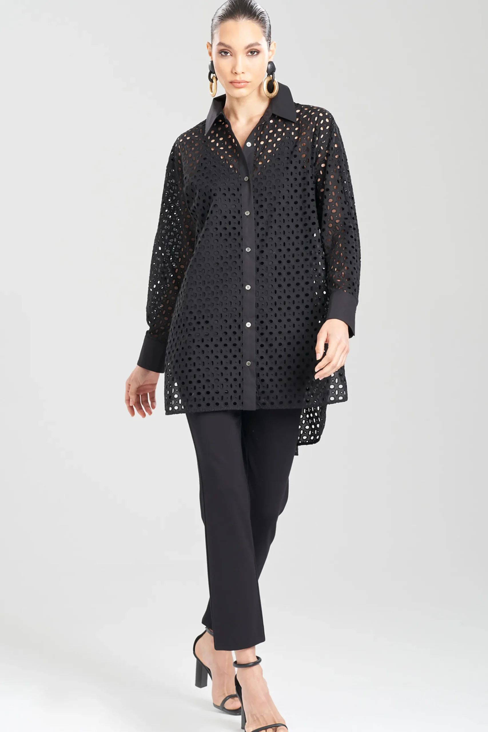 Natori Tops, Shirts & Tunics-Cotton Eyelet Oversized Top