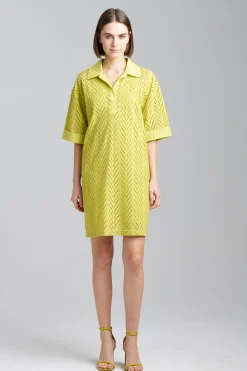 Natori Dresses-Cotton Eyelet Shirtdress