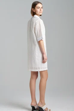 Natori Dresses-Cotton Eyelet Shirtdress