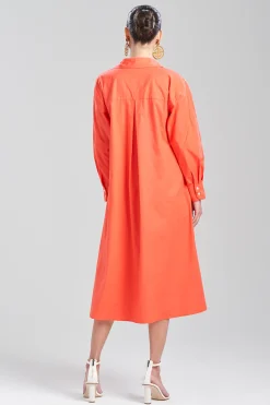 Natori Dresses-Cotton Poplin El Nido Embroidered Shirtdress