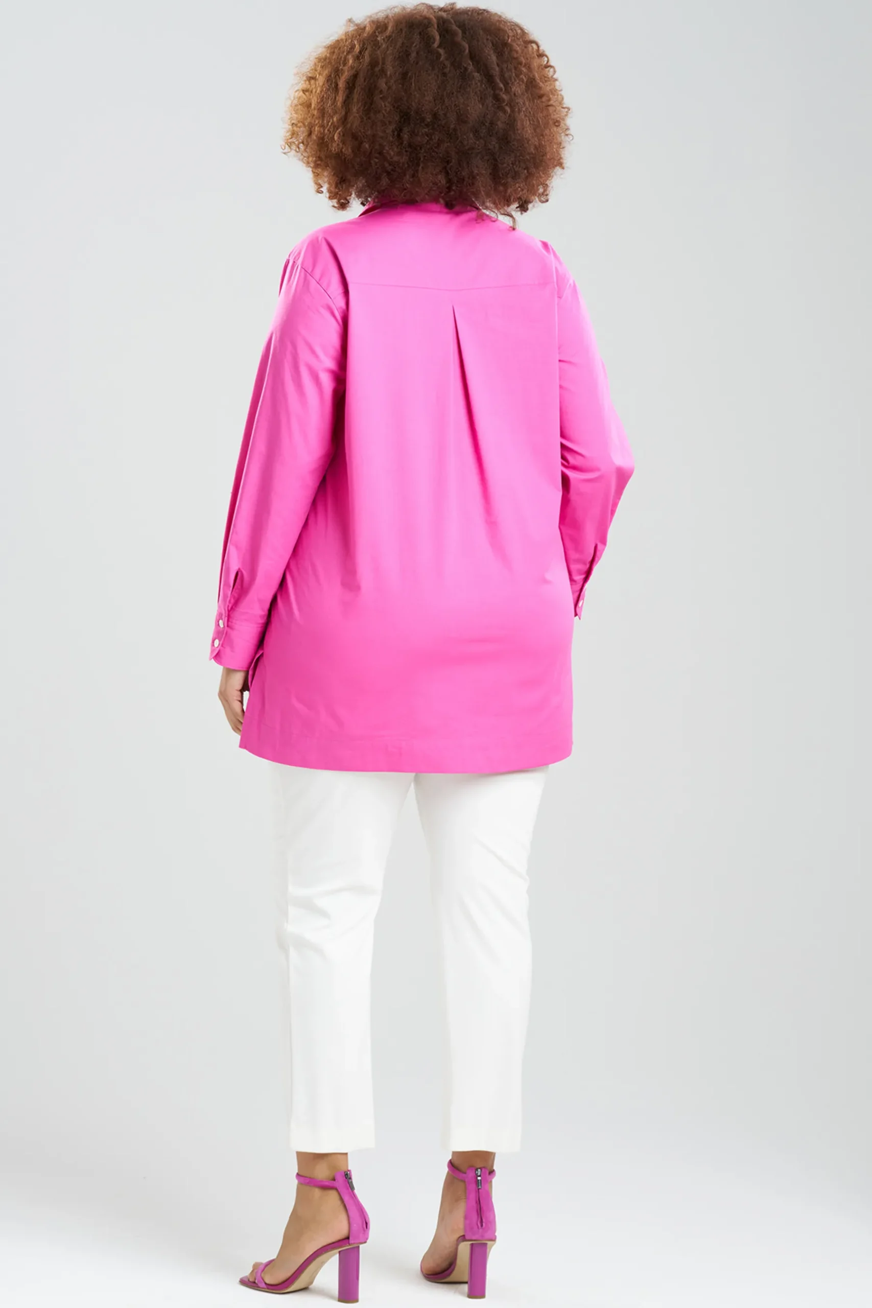 Natori Tops, Shirts & Tunics-Cotton Poplin Embroidered Oversized Top