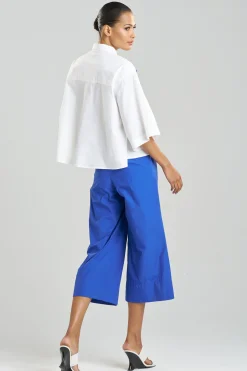 Natori Tops, Shirts & Tunics-Cotton Poplin Embroidered Trapeze Shirt