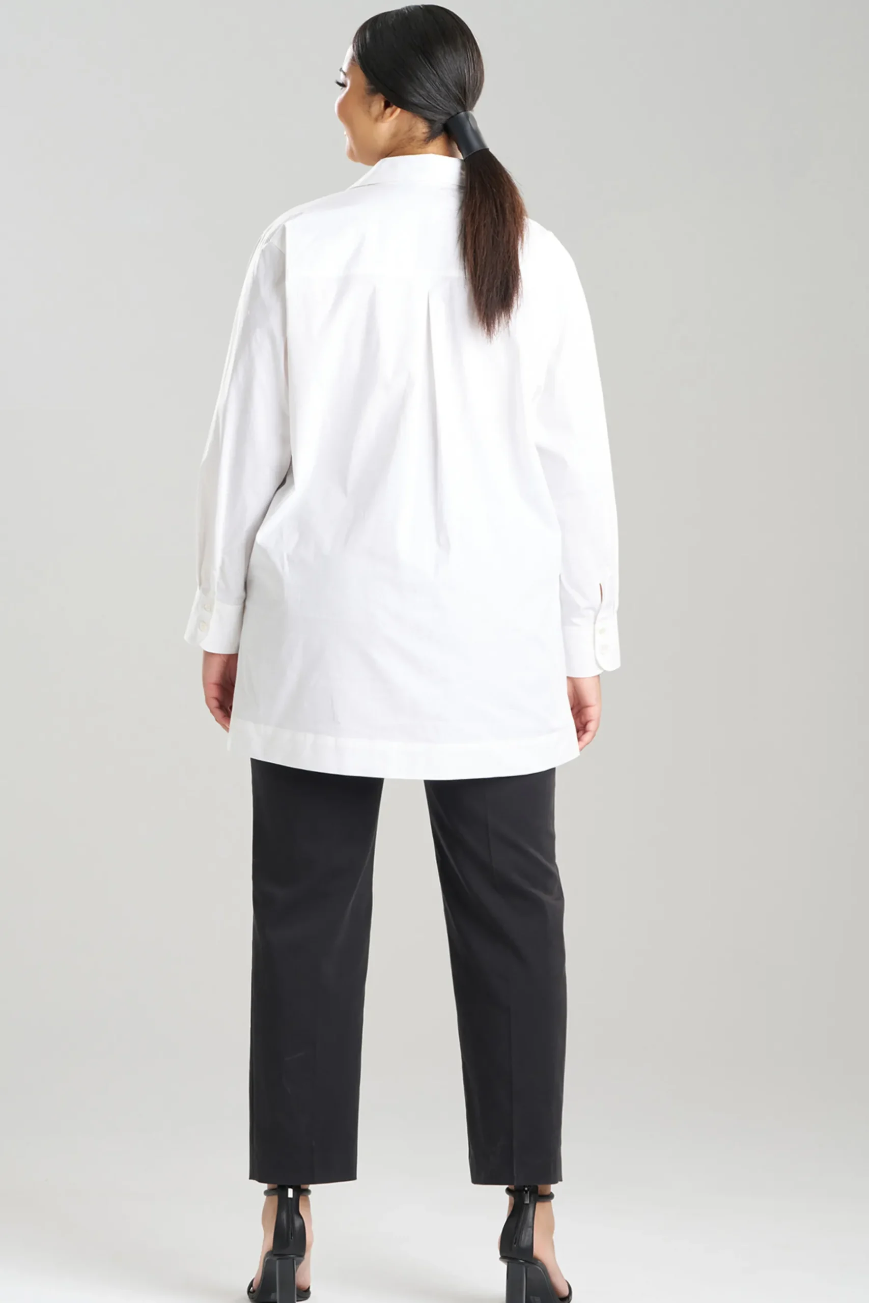 Natori Tops, Shirts & Tunics-Cotton Poplin Embroidered Tunic Shirt
