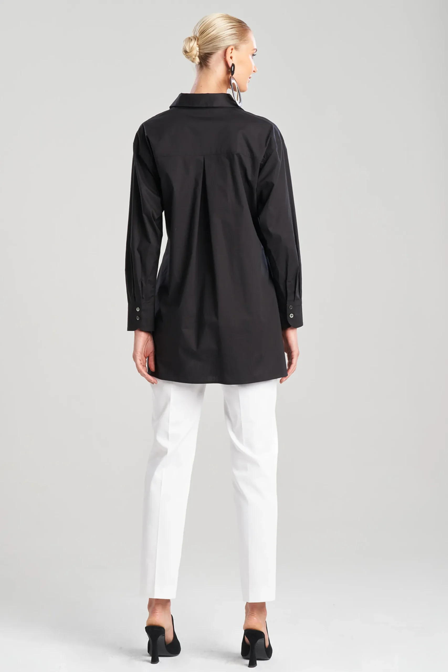 Natori Tops, Shirts & Tunics-Cotton Poplin Surplice Tie Shirt