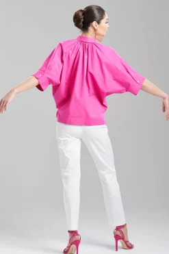 Natori Plus Sizes|Tops, Shirts & Tunics-Cotton Poplin Top