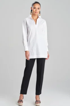 Natori Tops, Shirts & Tunics-Cotton Poplin Tunic Shirt