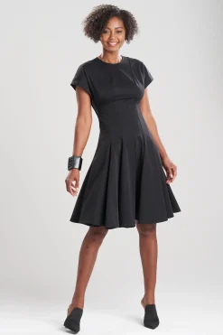 Natori Dresses-Cotton Sateen Fit & Flare Dress