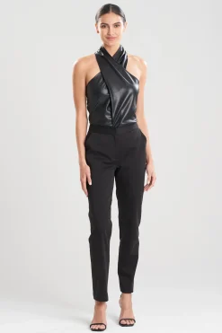 Natori Essentials|Pants, Skirts & Shorts-Cotton Sateen Tapered Pants