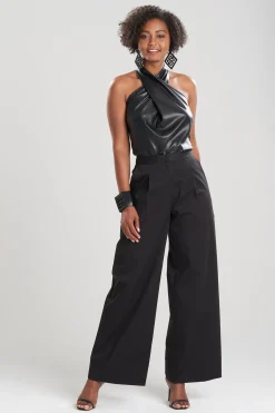 Natori Pants, Skirts & Shorts-Cotton Sateen Trouser Pants