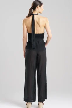 Natori Beach Bottoms-Cotton Silk Voile Sheer Pants