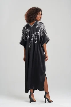 Natori Couture Caftans-Couture Silk Embroidered Caftan