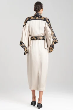 Natori Robes & Kimonos|Couture Robes-Couture Dragon Embroidered Drop Sleeve Silk Robe