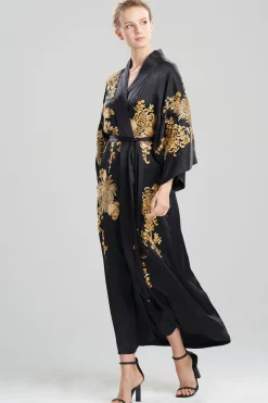 Natori Robes & Kimonos|Couture Robes-Couture Floral Embroidery Silk Robe