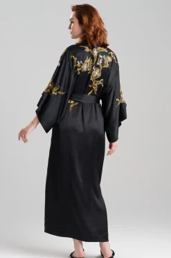Natori Couture Robes-Couture Ottoman Embroidered Silk Robe
