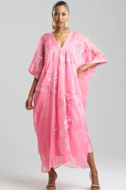 Natori Couture Caftans-Couture Piña Embroidered Cocoon Caftan