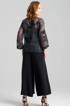 Natori Jackets & Outerwear|Couture Coats-Couture Piña Embroidered Mandarin Jacket