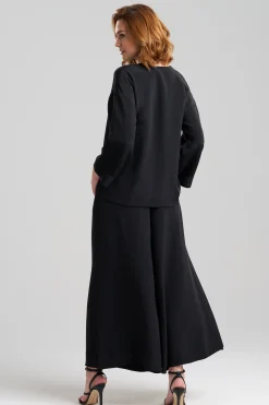 Natori Jackets & Outerwear|Couture Coats-Couture Silk Crepe Mandarin Jacket