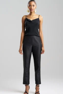 Natori Pants, Skirts & Shorts|Couture Pants-Couture Silk Dupioni Embroidered Slim Pants
