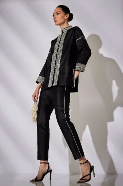 Natori Pants, Skirts & Shorts|Couture Pants-Couture Silk Dupioni Embroidered Slim Pants
