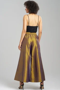 Natori Pants, Skirts & Shorts|Couture Pants-Couture Silk Dupioni Palazzo Ankle Pants