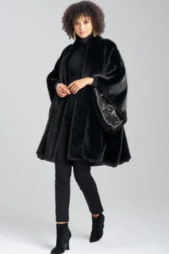 Natori Jackets & Outerwear|Couture Coats-Couture Silk Taffeta Embroidered Reversible Coat