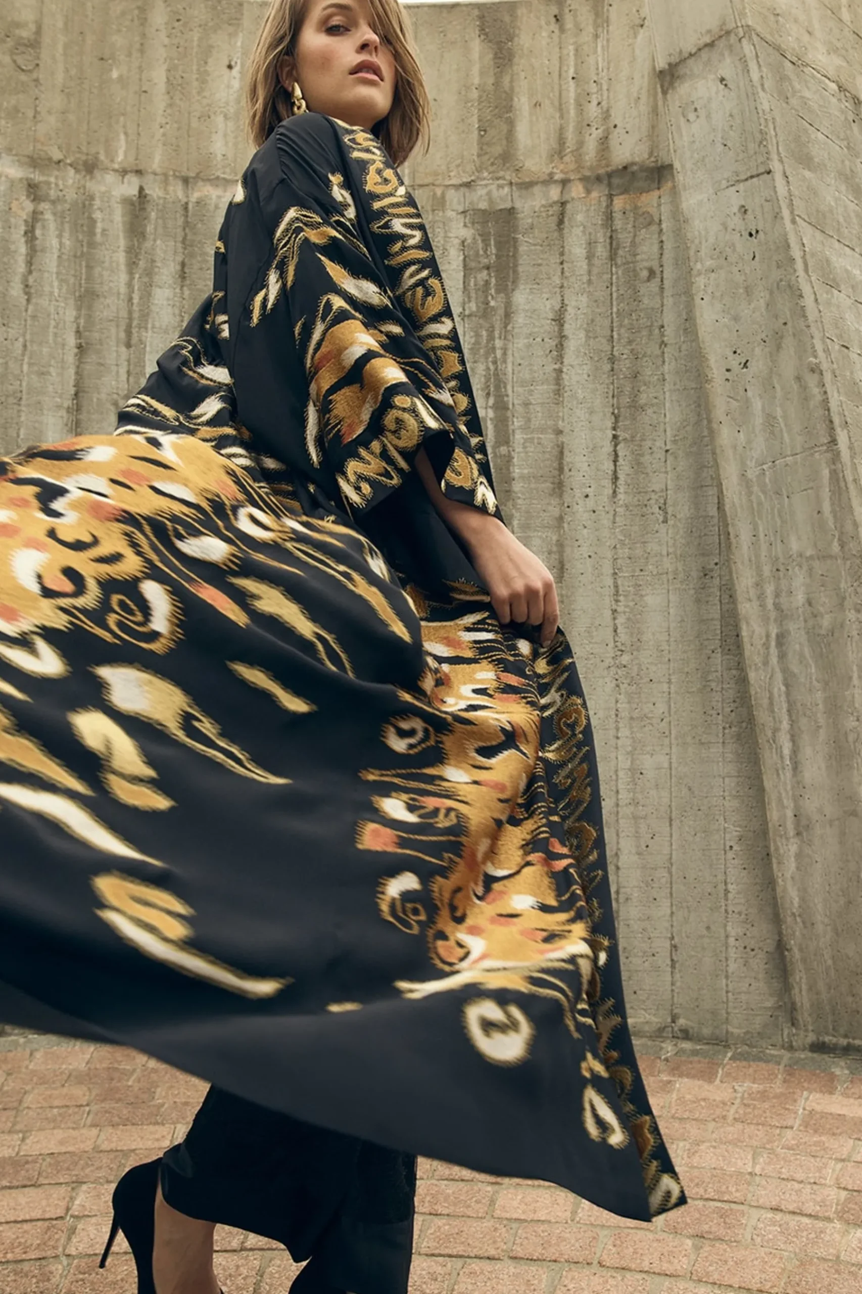 Natori Couture Robes-Couture Tiger Stripe Robe