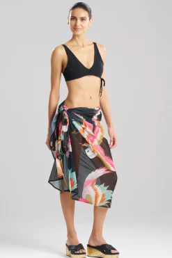 Natori Honeymoon|Pareos-Crane Mesh Sheer Pareo