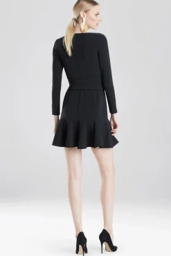 Natori Dresses-Crepe Dress With Fringe Belt