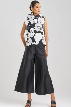 Natori Tops, Shirts & Tunics-Cressida Applique Crop Funnel Top