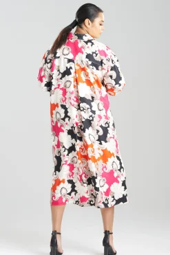 Natori Dresses-Cressida Printed Silk Twill Oversized Shirtdress