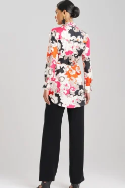 Natori Tops, Shirts & Tunics-Cressida Printed Silk Twill Tunic Shirt