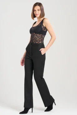 Natori Essentials|Plus Sizes-Double Jersey Flare Pants