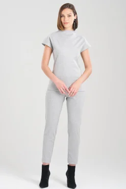 Natori Plus Sizes|Tops, Shirts & Tunics-Double Jersey Funnel Neck Top