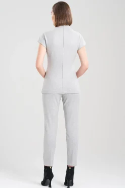 Natori Plus Sizes|Tops, Shirts & Tunics-Double Jersey Funnel Neck Top