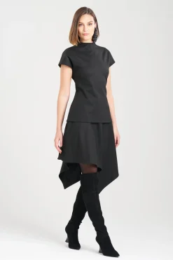 Natori Plus Sizes|Tops, Shirts & Tunics-Double Jersey Funnel Neck Top