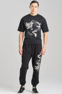 Natori Unisex|Tops, Shirts & Tunics-Dragon Cotton Jersey Embroidered Unisex Shirt