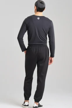 Natori Lounge Bottoms|Unisex-Dragon French Terry Embroidered Unisex Joggers
