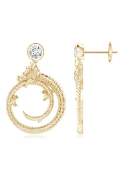 Natori Earrings|Dragon-Dragon 14k Ear Danglers With Diamond