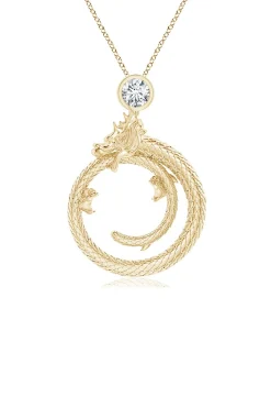 Natori Necklaces|Dragon-Dragon 14k Slider Pendant With Diamond