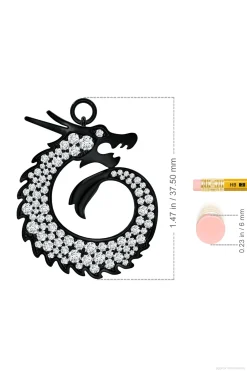 Natori Necklaces|Dragon-Dragon Lab-Grown Diamond Silver Pendant Necklace