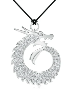 Natori Necklaces|Dragon-Dragon Lab-Grown Diamond Silver Pendant Necklace