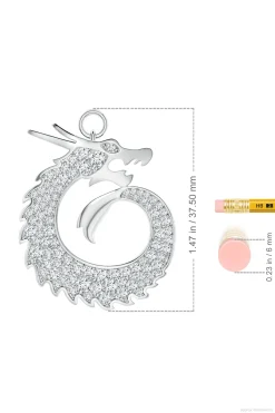 Natori Necklaces|Dragon-Dragon Lab-Grown Diamond Silver Pendant Necklace
