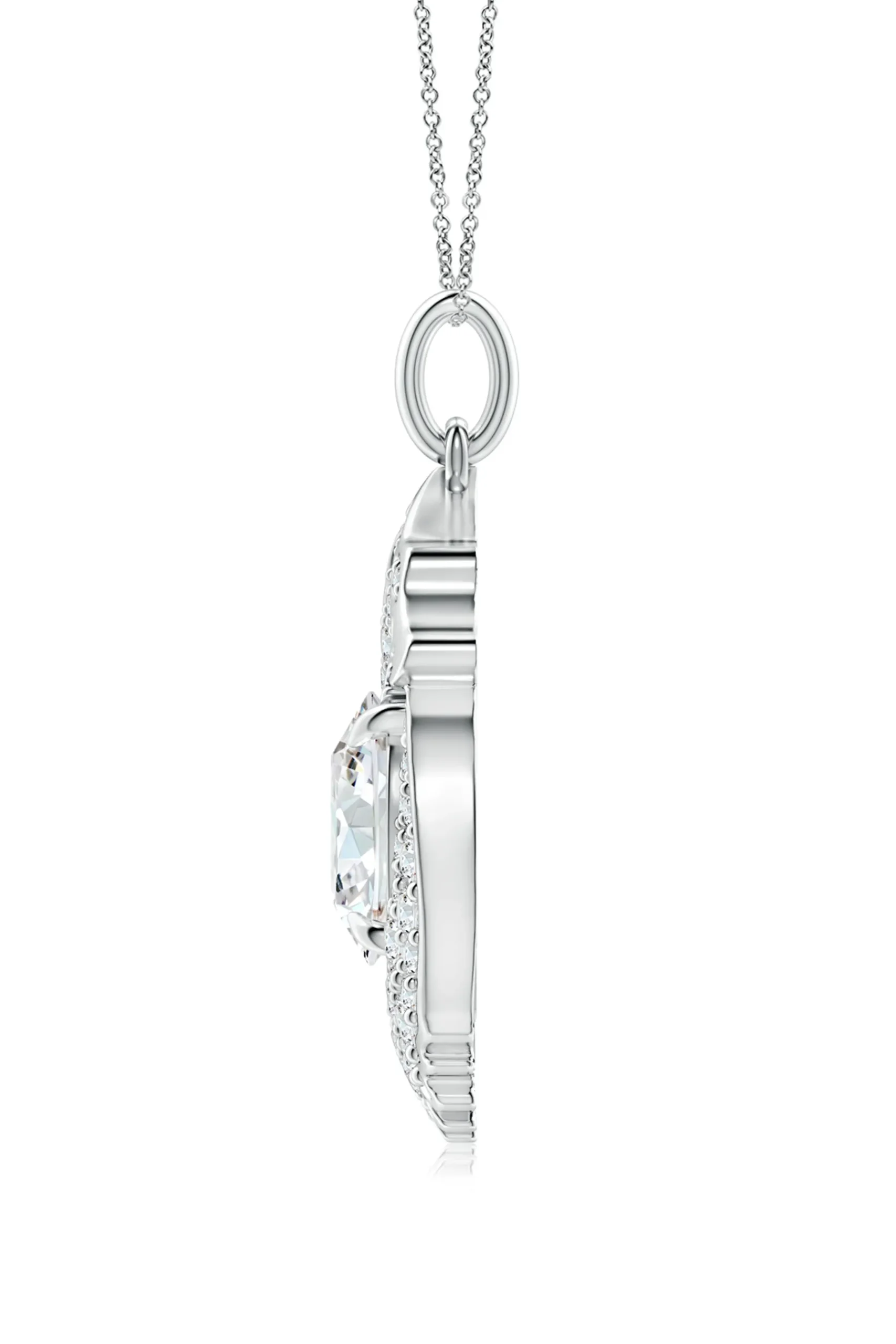 Natori Necklaces|Dragon-Dragon Lab-Grown 14K Gold Round Diamond Pendant Necklace