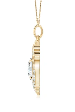 Natori Necklaces|Dragon-Dragon Lab-Grown 14K Gold Round Diamond Pendant Necklace