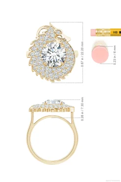 Natori Rings|Dragon-Dragon Lab-Grown 14K Gold Round Diamond Ring
