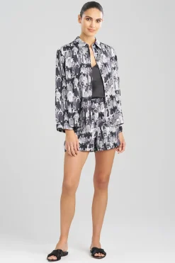 Natori Pajama Tops-Dynasty Button Front Top
