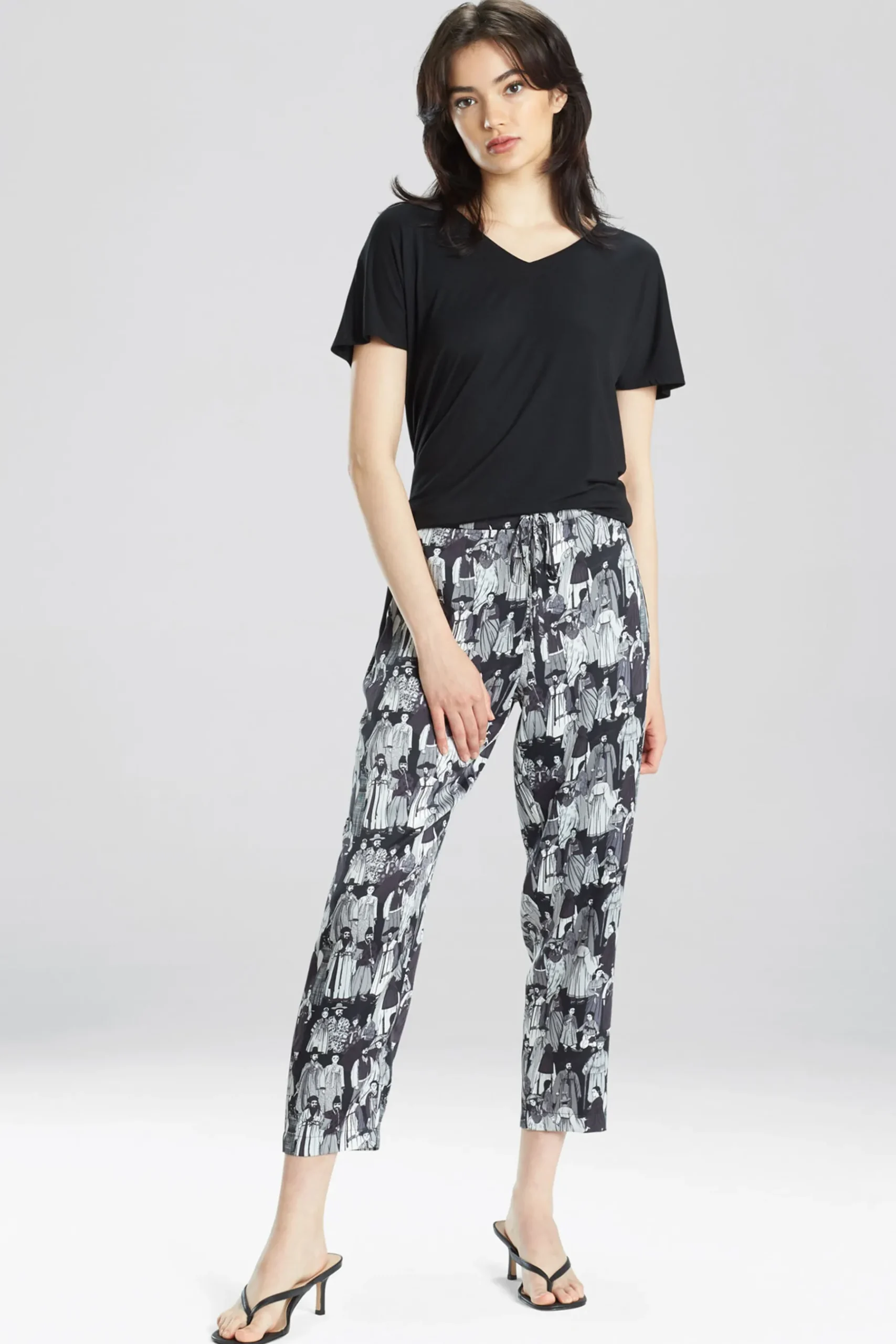 Natori Pajama Bottoms-Dynasty Cropped Pants