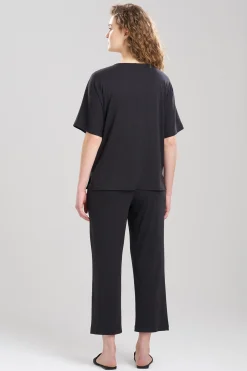 Natori Pajama Tops-Ease Boat Neck Top