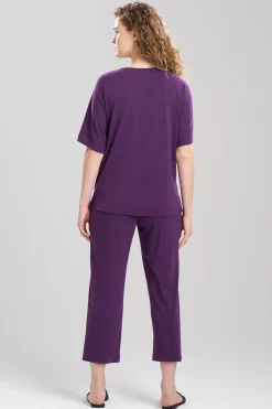 Natori Pajama Tops-Ease Boat Neck Top